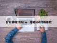 台宏草帽灯珠1w，草帽led灯珠参数