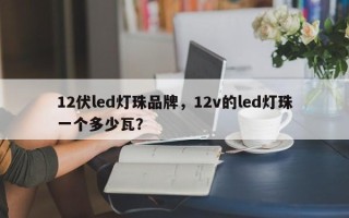 12伏led灯珠品牌，12v的led灯珠一个多少瓦？