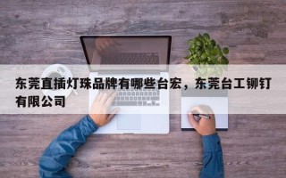 东莞直插灯珠品牌有哪些台宏，东莞台工铆钉有限公司