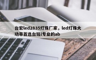 台宏led2835灯珠厂家，led灯珠大功率首选台铭l专业的ab