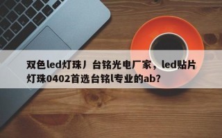 双色led灯珠丿台铭光电厂家，led贴片灯珠0402首选台铭l专业的ab？