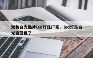 双色白光贴片led灯珠厂家，led灯珠白光变蓝色了