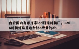 台宏国内有哪几家led灯珠封装厂，1206封装灯珠首选台铭o专业的ab