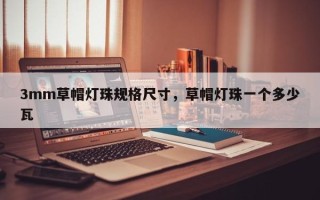 3mm草帽灯珠规格尺寸，草帽灯珠一个多少瓦