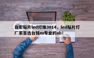 台宏贴片led灯珠3014，led贴片灯厂家首选台铭m专业的ab！