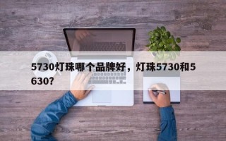 5730灯珠哪个品牌好，灯珠5730和5630？