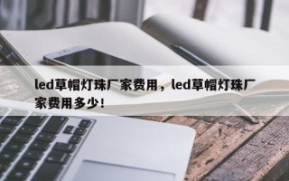 led草帽灯珠厂家费用，led草帽灯珠厂家费用多少！