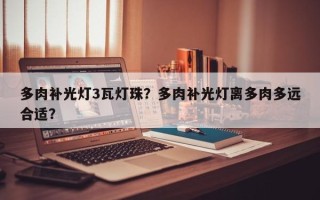 多肉补光灯3瓦灯珠？多肉补光灯离多肉多远合适？