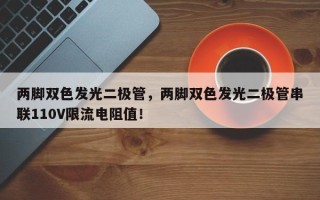 两脚双色发光二极管，两脚双色发光二极管串联110V限流电阻值！