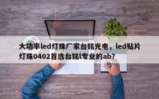 大功率led灯珠厂家台铭光电，led贴片灯珠0402首选台铭l专业的ab？