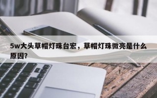 5w大头草帽灯珠台宏，草帽灯珠微亮是什么原因？