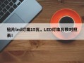贴片led灯珠15瓦，LED灯珠瓦数对照表！