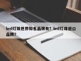 led灯珠世界知名品牌有？led灯珠进口品牌？