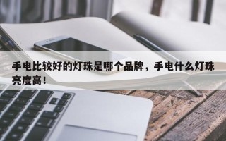 手电比较好的灯珠是哪个品牌，手电什么灯珠亮度高！