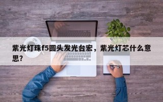 紫光灯珠f5圆头发光台宏，紫光灯芯什么意思？