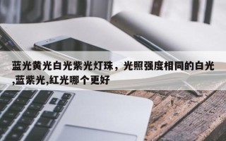 蓝光黄光白光紫光灯珠，光照强度相同的白光,蓝紫光,红光哪个更好