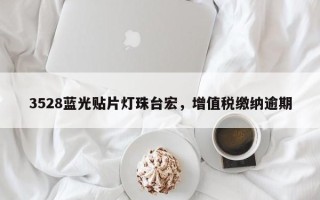 3528蓝光贴片灯珠台宏，增值税缴纳逾期
