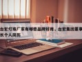 台宏灯珠厂家有哪些品牌好用，台宏集团董事长个人简历