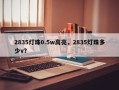 2835灯珠0.5w高亮，2835灯珠多少v？