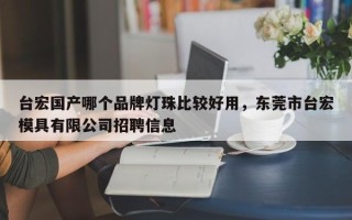 台宏国产哪个品牌灯珠比较好用，东莞市台宏模具有限公司招聘信息