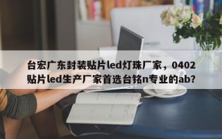 台宏广东封装贴片led灯珠厂家，0402贴片led生产厂家首选台铭n专业的ab？