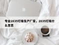 专业2835灯珠生产厂家，2835灯珠什么意思