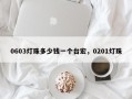 0603灯珠多少钱一个台宏，0201灯珠