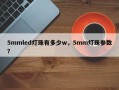 5mmled灯珠有多少w，5mm灯珠参数？