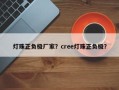灯珠正负极厂家？cree灯珠正负极？