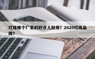 灯珠哪个厂家的好点儿耐用？2020灯珠品牌？