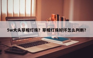 5w大头草帽灯珠？草帽灯珠好坏怎么判断？