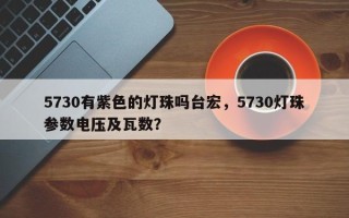 5730有紫色的灯珠吗台宏，5730灯珠参数电压及瓦数？