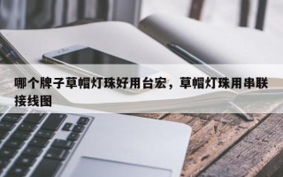 哪个牌子草帽灯珠好用台宏，草帽灯珠用串联接线图