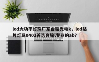 led大功率灯珠厂家台铭光电k，led贴片灯珠0402首选台铭l专业的ab？