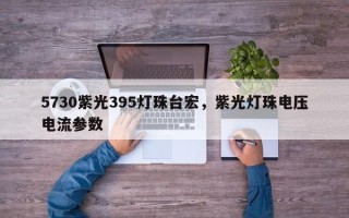 5730紫光395灯珠台宏，紫光灯珠电压电流参数