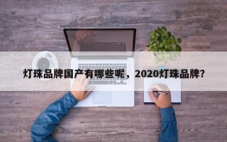 灯珠品牌国产有哪些呢，2020灯珠品牌？