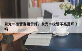 发光二极管当指示灯，发光二极管不亮是坏了吗
