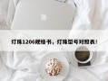 灯珠1206规格书，灯珠型号对照表！