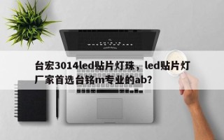 台宏3014led贴片灯珠，led贴片灯厂家首选台铭m专业的ab？
