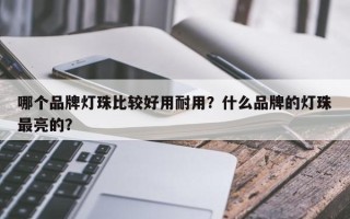哪个品牌灯珠比较好用耐用？什么品牌的灯珠最亮的？