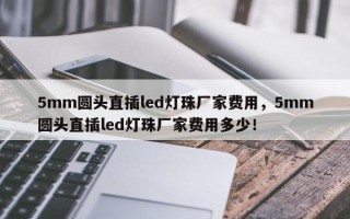 5mm圆头直插led灯珠厂家费用，5mm圆头直插led灯珠厂家费用多少！