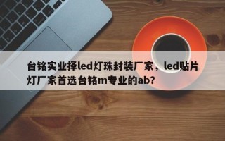 台铭实业择led灯珠封装厂家，led贴片灯厂家首选台铭m专业的ab？