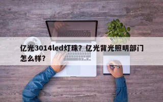 亿光3014led灯珠？亿光背光照明部门怎么样？