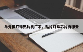 单元板灯珠贴片机厂家，贴片灯珠芯片有哪些