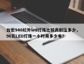 台宏940红外led灯珠比较高耐压多少，96瓦LED灯珠一小时用多少电？